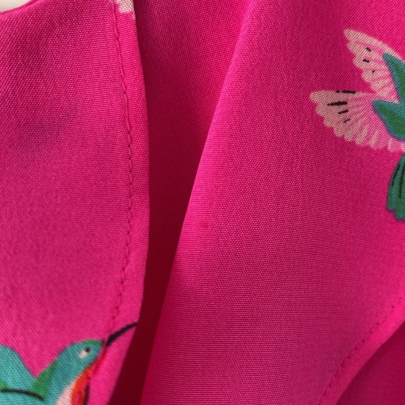Kate Spade silk hummingbird dress size 2 hot pink - Picture 15 of 15